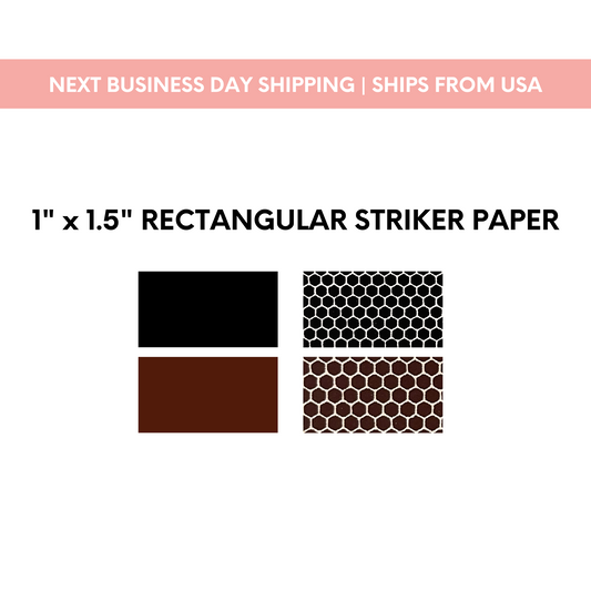 1" x 1.5" Rectangle | Pre-cut Striker Paper