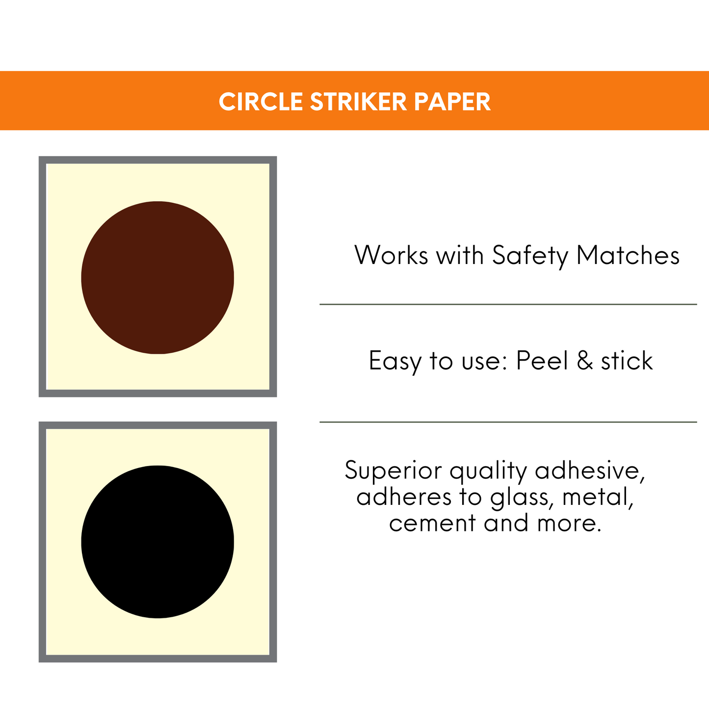 1" Circle | Pre-cut Striker Paper