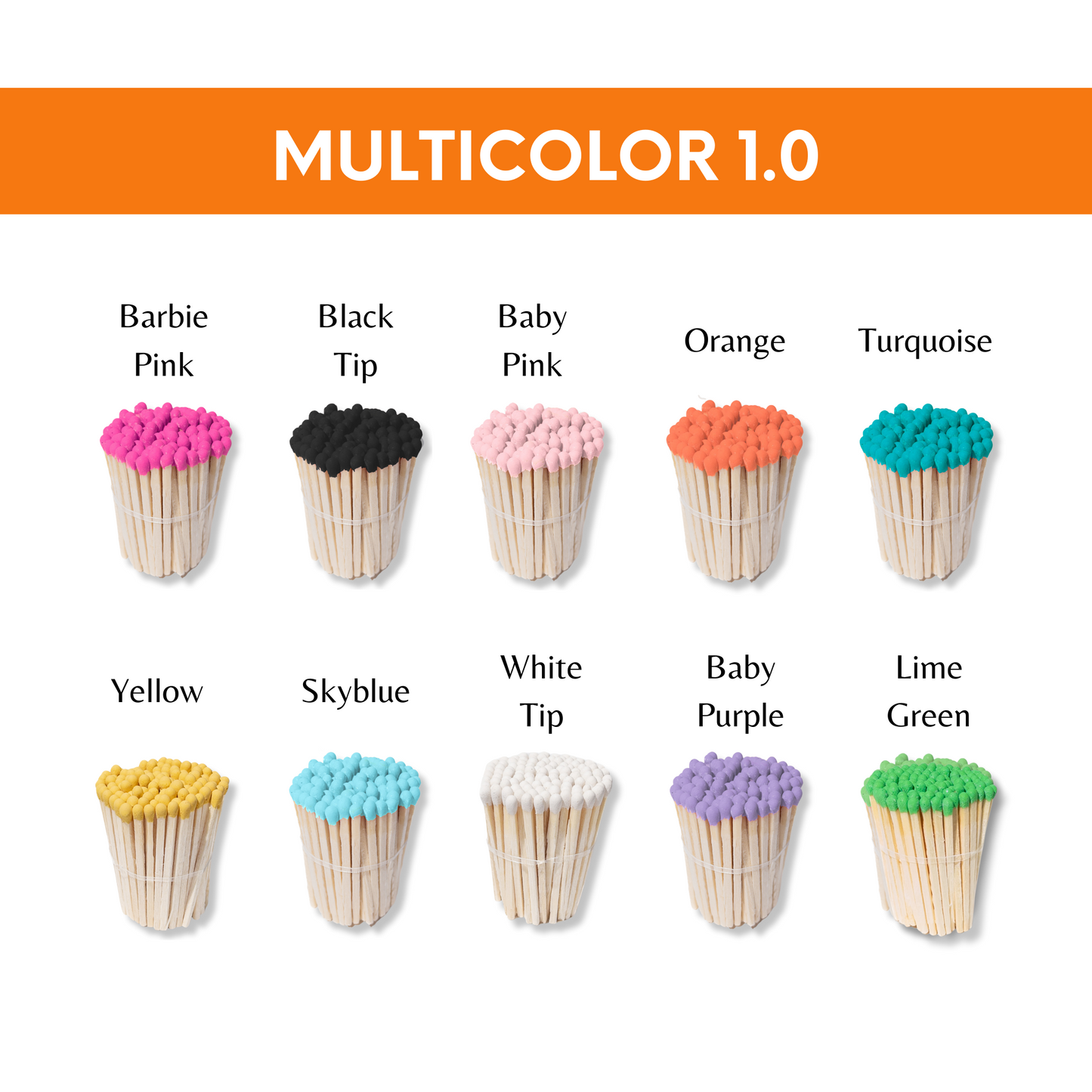 Multicolor 1.0 | 1.90" Safety Matches