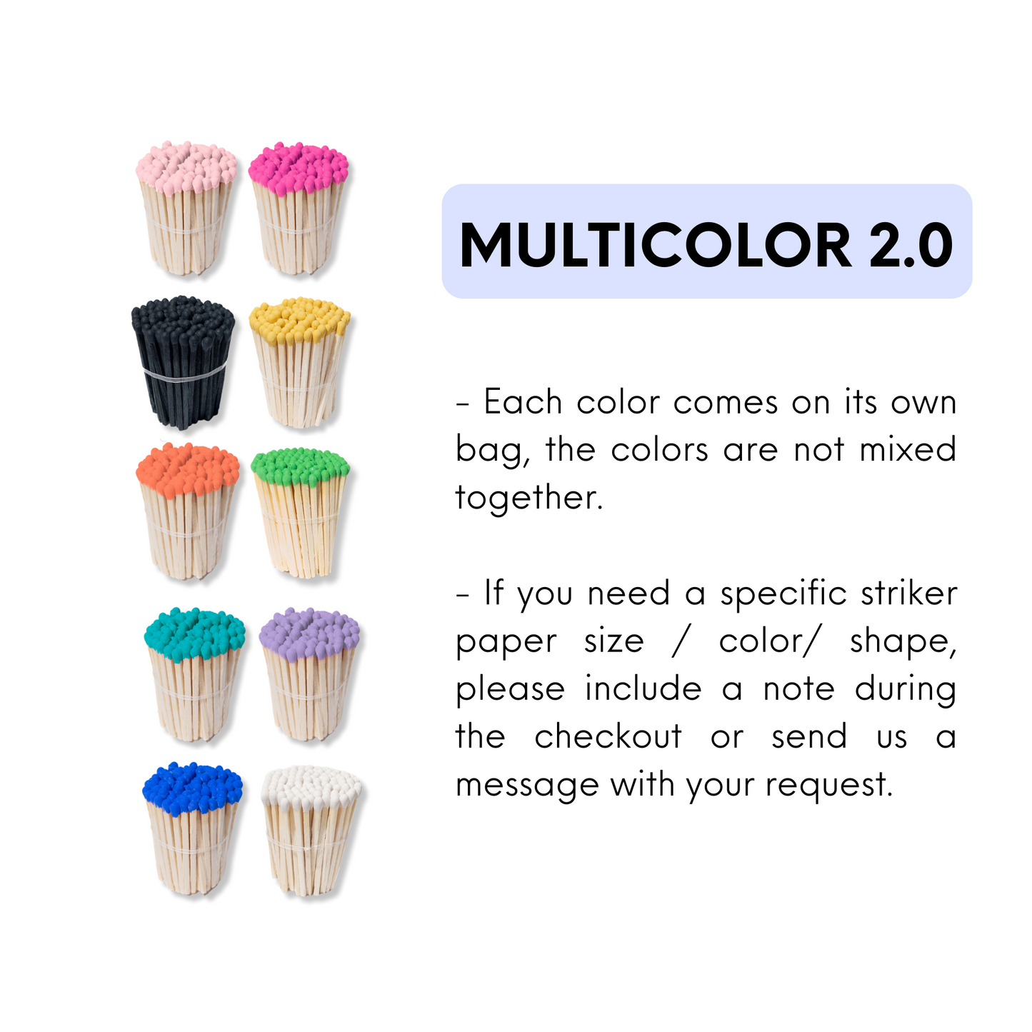 Multicolor 2.0 | 1.90" Safety Matches